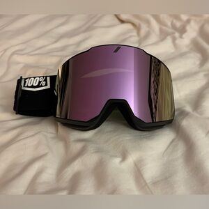 Black and Purple Ski Goggles